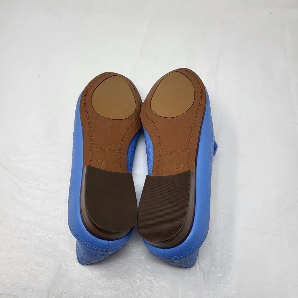 Vionic Woman's Frieda Leather Slip On Loafers blue Shoes size 7.5M - Picture 5 of 10
